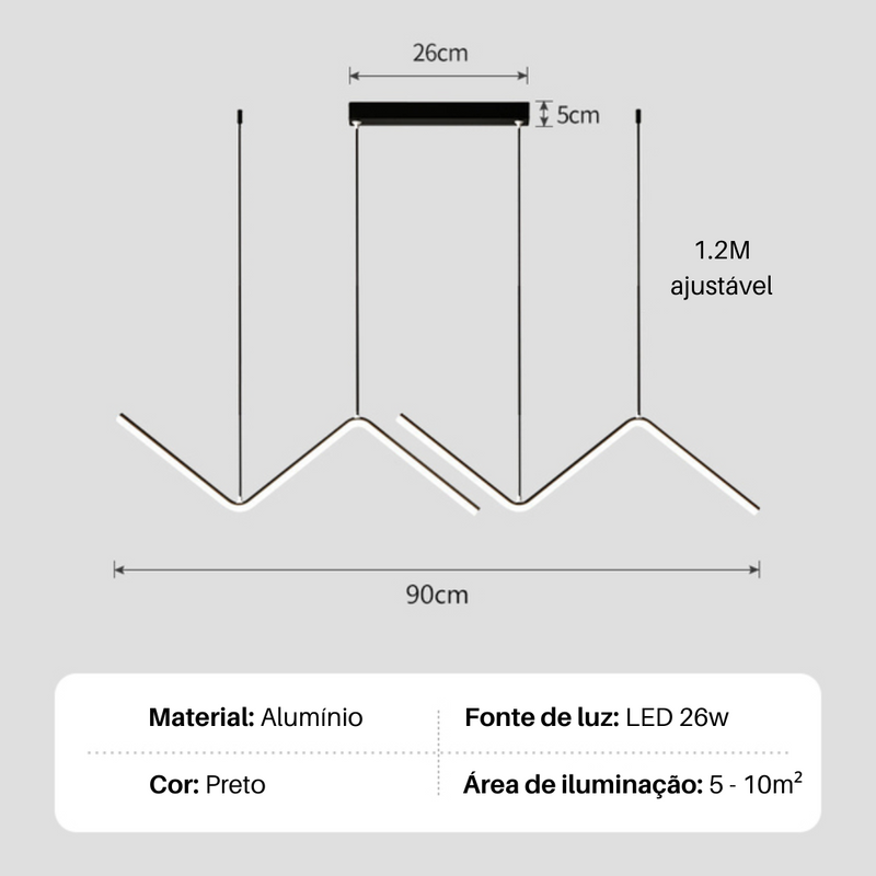 Pendente minimalista LED - Veneto