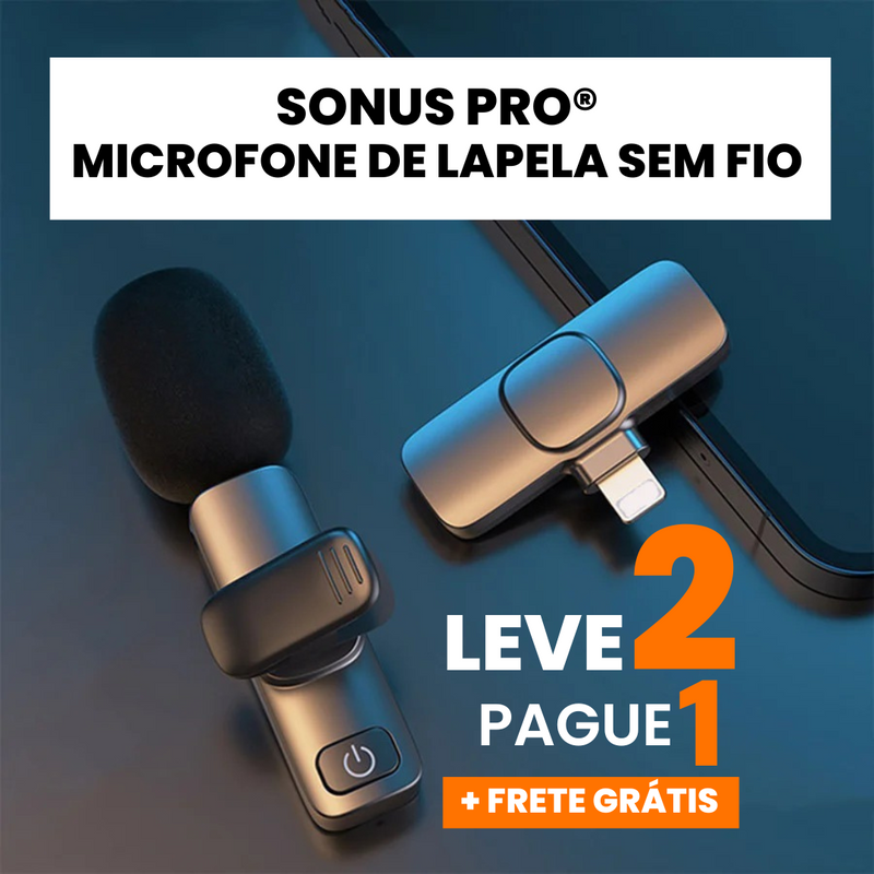 Microfone de lapela sem fio