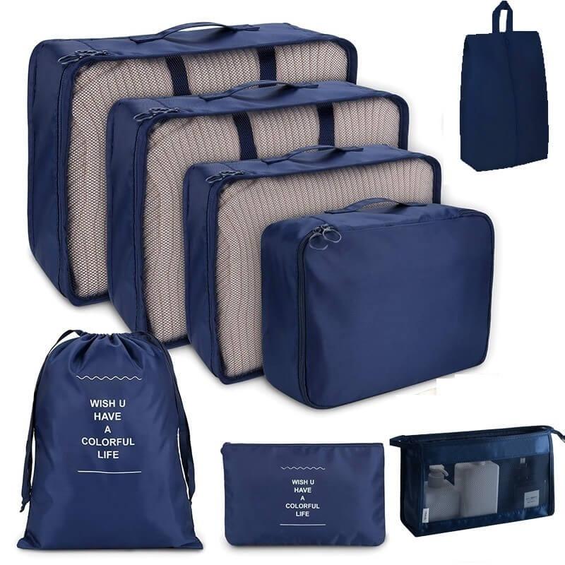 KIT 8 bolsas organizadoras - Á prova d'água para viagem