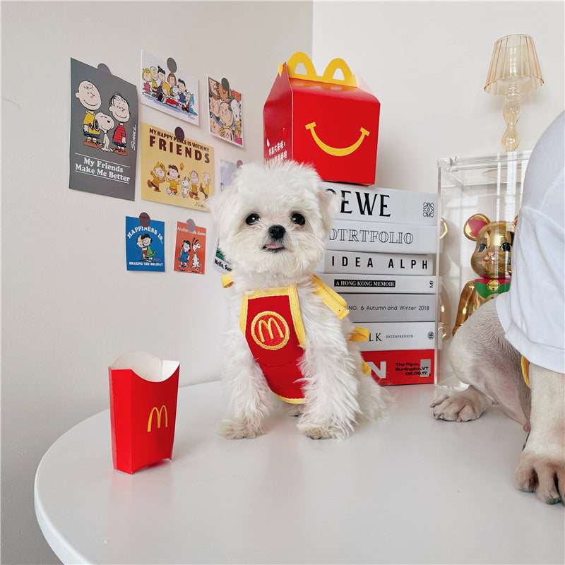 Fantasia atendente de fast food - Para cachorro e gato