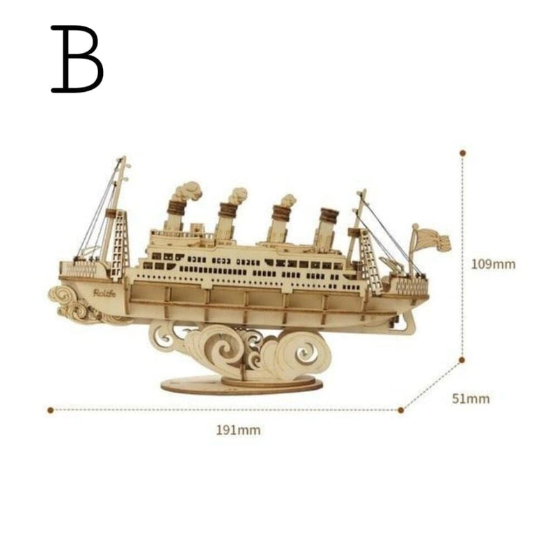 Quebra cabeça de barco 3D - Infantil