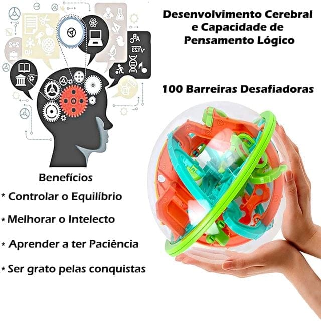 Bola labirinto 3D - Aprendizagem divertida