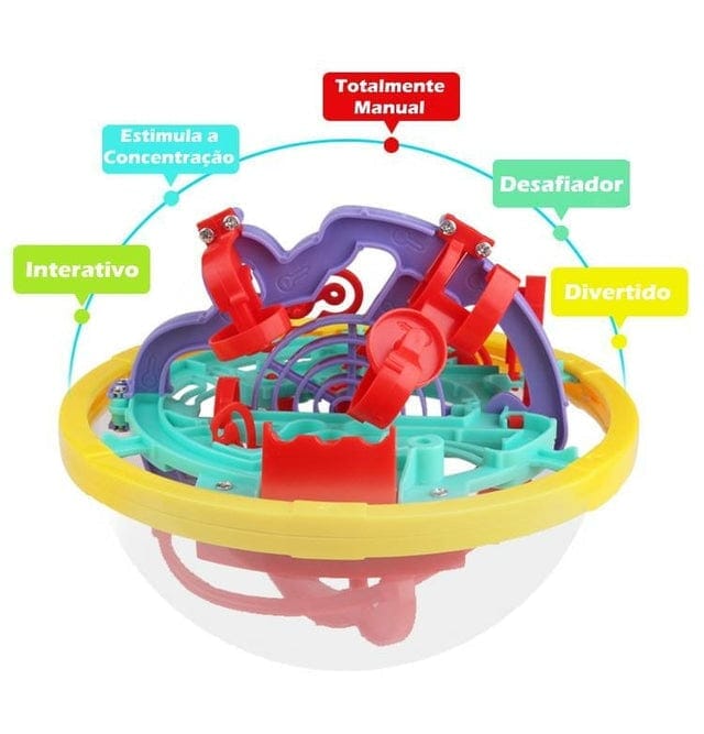 Bola labirinto 3D - Aprendizagem divertida