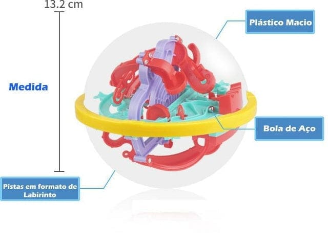 Bola labirinto 3D - Aprendizagem divertida