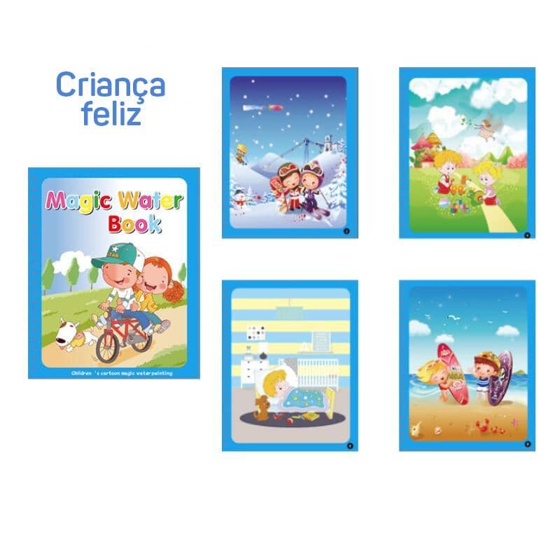 Livro mágico de colorir com água + Brinde especial