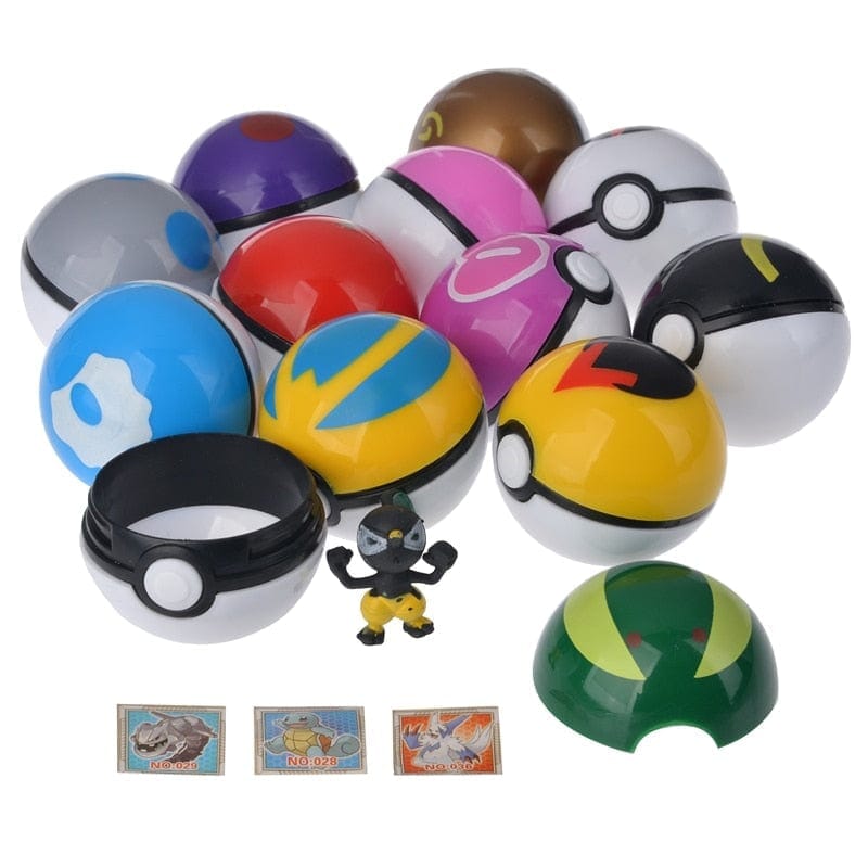 KIT com 12 Pokebolas - Com Pokemons dentro