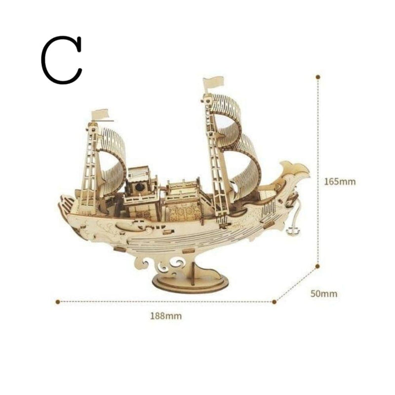 Quebra cabeça de barco 3D - Infantil